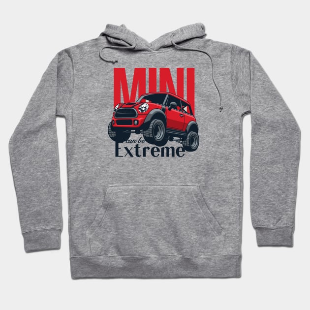 Car mini retro offroad extreme Hoodie by creative.z